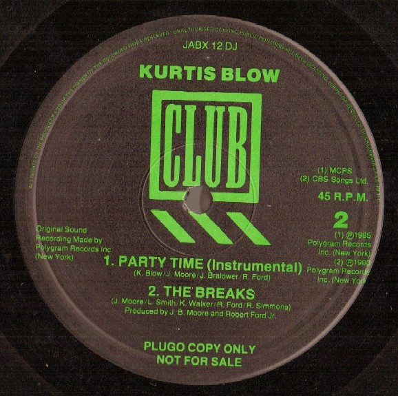 Kurtis Blow - Party Time | Club (JABX 12 DJ) - 2