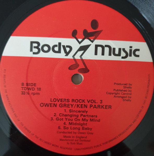 Owen Gray And Ken Parker - Lovers Rock Volume 3 | Body Music (TDWD 18) - 4