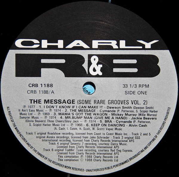 Various - The Message (Some Rare Grooves Vol. II) | Charly R&B (CRB 1188) - 3