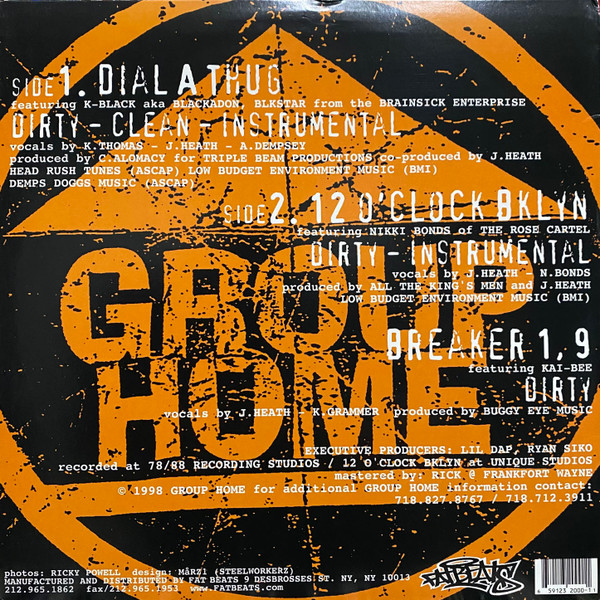 Group Home - Dial A Thug | Fat Beats (GH2000) - 2