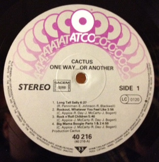 Cactus - One Way... Or Another | ATCO Records (40216) - 3 Cactus - One Way... Or Another | ATCO Records (40216) - 3