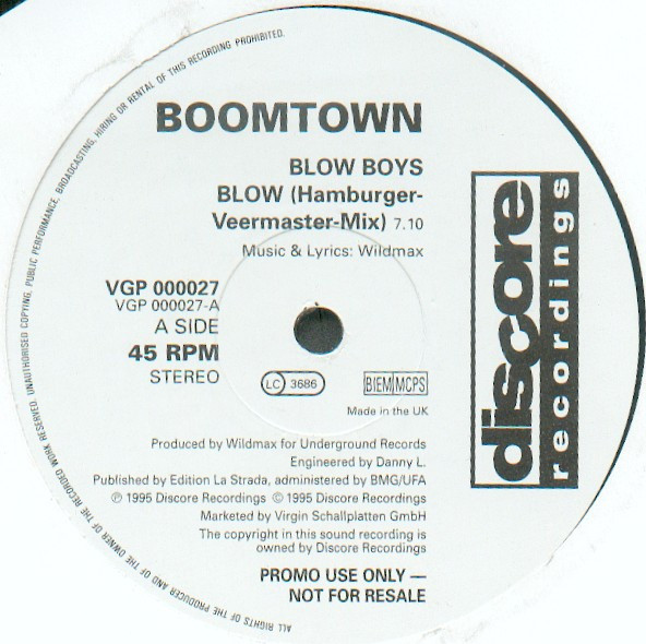 Boomtown - Blow Boys Blow | Discore Recordings (VGP 000027)
