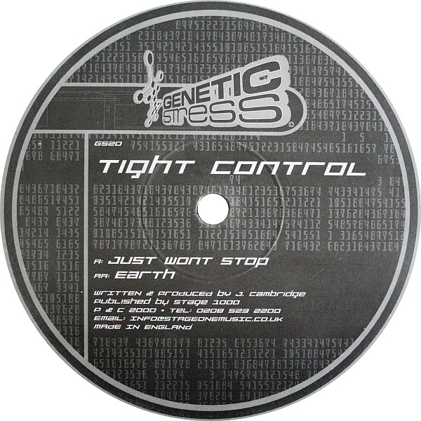 Tight Control - Just Wont Stop / Earth | Genetic Stress (GS20)