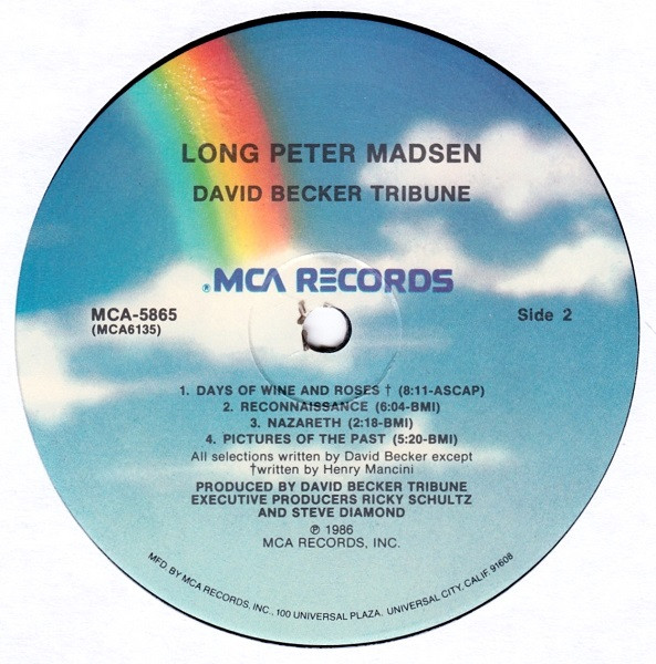 David Becker Tribune - Long Peter Madsen | MCA Records (MCA-5865) - 4