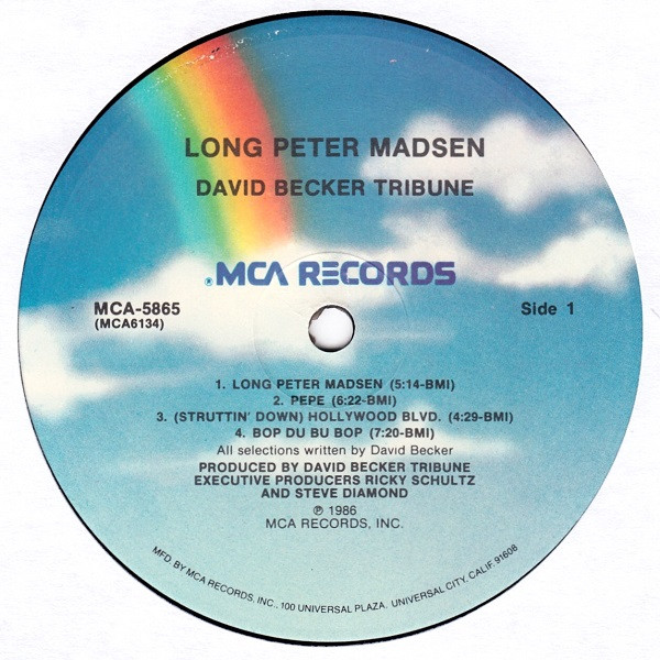 David Becker Tribune - Long Peter Madsen | MCA Records (MCA-5865) - 3
