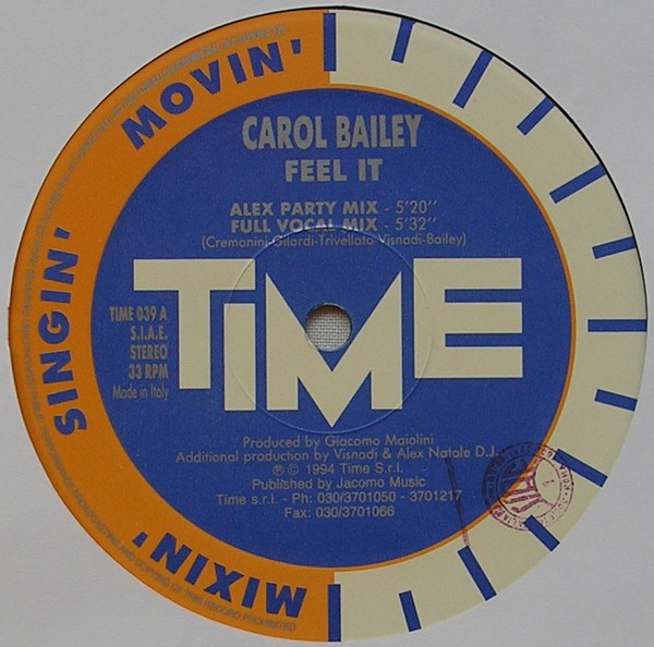 Carol Bailey - Feel It | TIME (TIME 039) - 2 Carol Bailey - Feel It | TIME (TIME 039) - 2