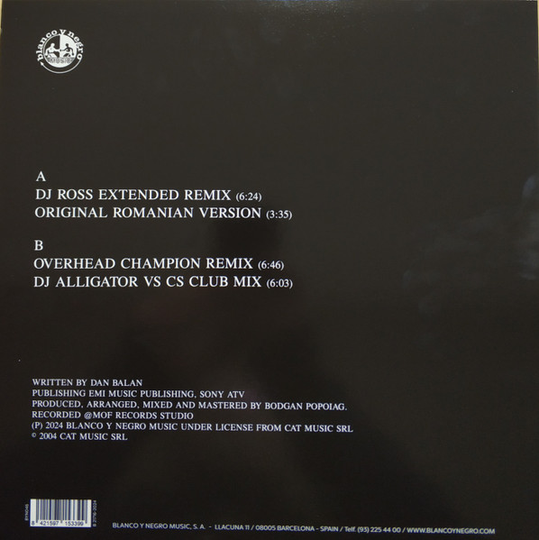 O-Zone - Dragostea Din Tei | Blanco Y Negro (BYN046) - 2