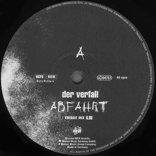 Der Verfall - Abfahrt | Maad Records (8573 81729-0) - 3