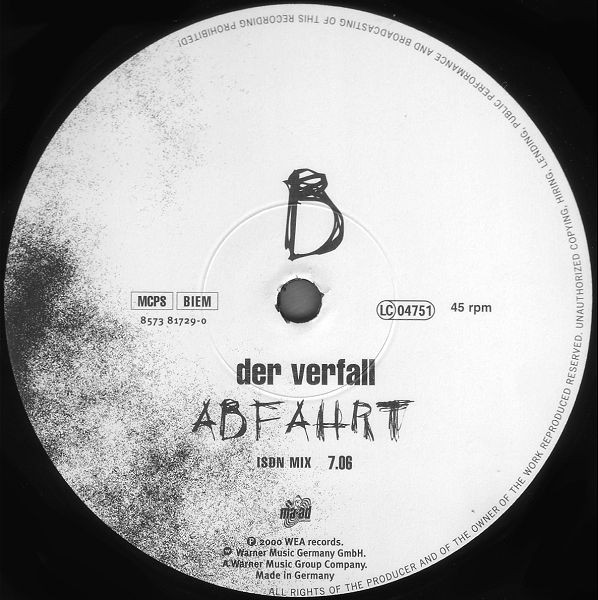Der Verfall - Abfahrt | Maad Records (8573 81729-0) - 4