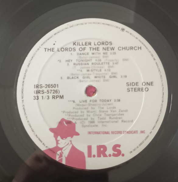 Lords Of The New Church - Killer Lords | I.R.S. Records (IRS-26501) - 3 Lords Of The New Church - Killer Lords | I.R.S. Records (IRS-26501) - 3
