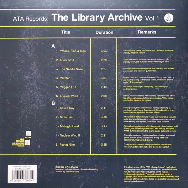 ATA Records - The Library Archive Vol. 1 | ATA Records (ATA020) - 2 ATA Records - The Library Archive Vol. 1 | ATA Records (ATA020) - 2