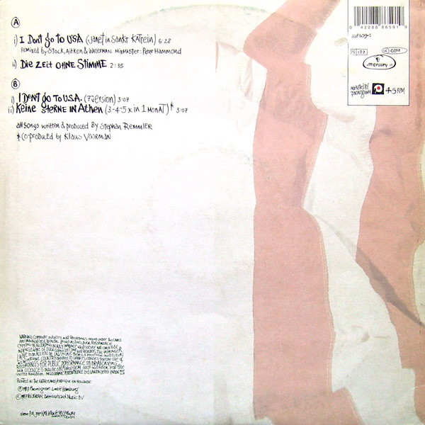 Stephan Remmler - I Don't Go To USA | Mercury (888 659-1) - 2 Stephan Remmler - I Don't Go To USA | Mercury (888 659-1) - 2