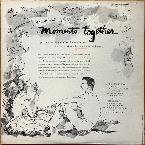 Ray Anthony - Moments Together | Capitol Records (T917) - 2