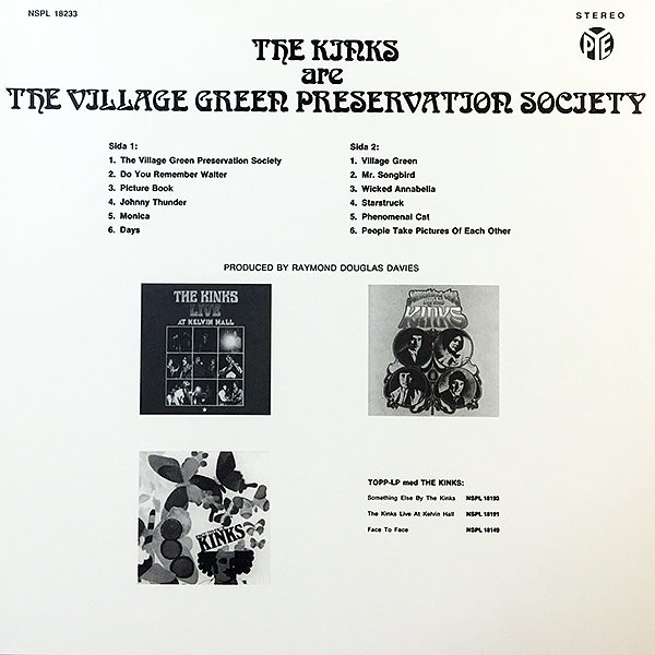 The Kinks - The Kinks Are The Village Green Preservation Society | Pye Records (NSPL 18233) - 2