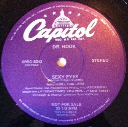 Dr. Hook - Sexy Eyes | Capitol Records (SPRO-9342)