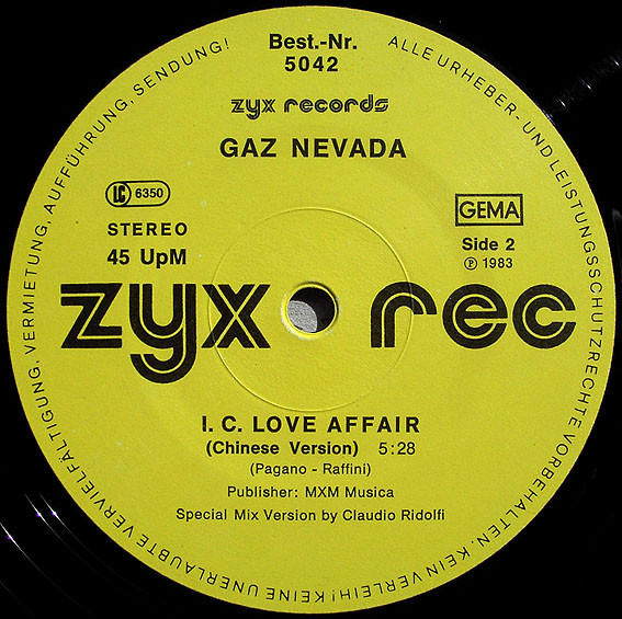Gaznevada - I.C. Love Affair | ZYX Records (5042) - 4