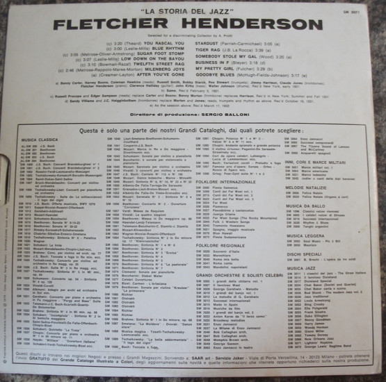Fletcher Henderson And His Connie's Inn Orchestra - La Storia Del Jazz | Joker (SM3077) - 2