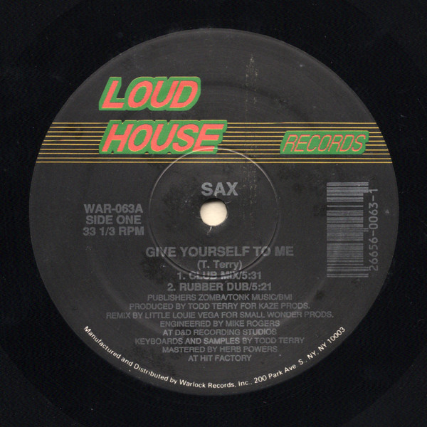 Sax - Give Yourself To Me / Don't Turn Your Back On Me | Loudhouse Records (WAR-063) - main Sax - Give Yourself To Me / Don't Turn Your Back On Me | Loudhouse Records (WAR-063) - main