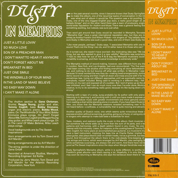 Dusty Springfield - Dusty In Memphis | Mercury (ARHSLP9) - 2 Dusty Springfield - Dusty In Memphis | Mercury (ARHSLP9) - 2