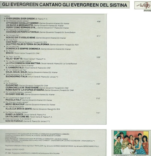 Gli Evergreen - Cantano Gli Evergreen del Sistina | Wep (ZPLW 34220) - 4