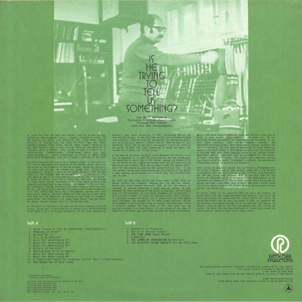 Mort Garson - Music From Patch Cord Productions | Sacred Bones Records (SBR3032) - 2 Mort Garson - Music From Patch Cord Productions | Sacred Bones Records (SBR3032) - 2