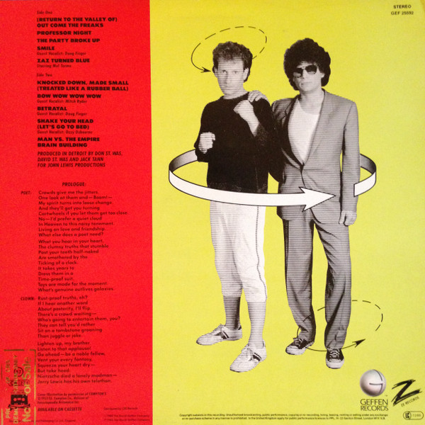 Was (Not Was) - Born To Laugh At Tornadoes | Geffen Records (GEF 25592) - 2