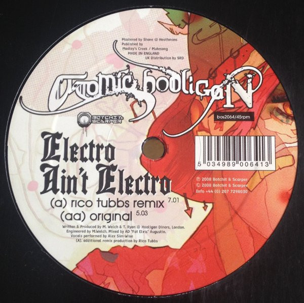 Atomic Hooligan - Electro Ain't Electro | Botchit & Scarper (bos2064)