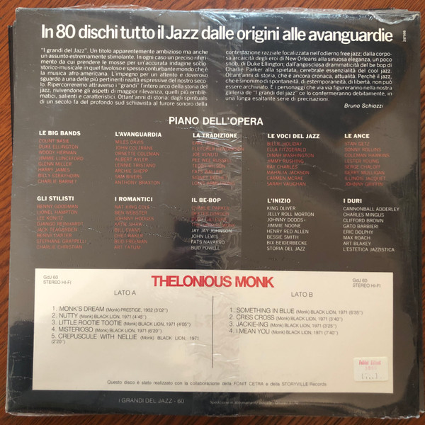 Thelonious Monk - Thelonious Monk | Fabbri Editori (GdJ 60) - main Thelonious Monk - Thelonious Monk | Fabbri Editori (GdJ 60) - main