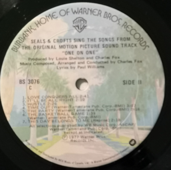 Seals & Crofts - Sing The Songs From The Original Motion Picture Sound Track "One On One" | Warner Bros. Records (BS 3076) Seals & Crofts - Sing The Songs From The Original Motion Picture Sound Track "One On One" | Warner Bros. Records (BS 3076)