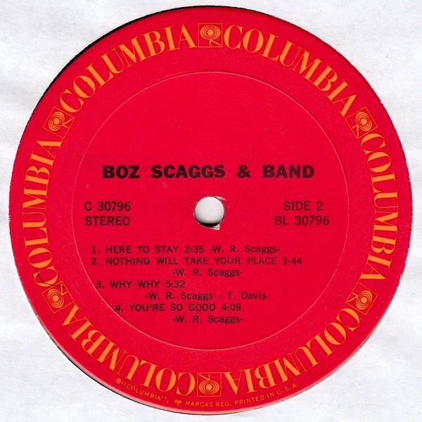 Boz Scaggs & Band - Boz Scaggs & Band | Columbia (C 30796) - 4