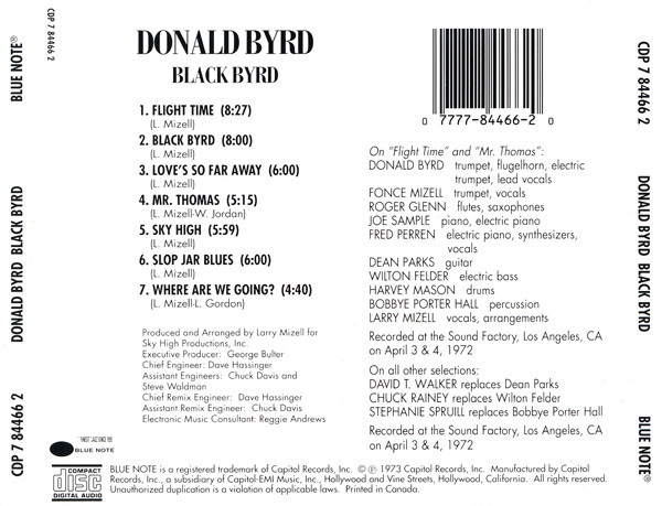 Donald Byrd - Black Byrd | Blue Note (CDP 7 84466 2) - 2 Donald Byrd - Black Byrd | Blue Note (CDP 7 84466 2) - 2