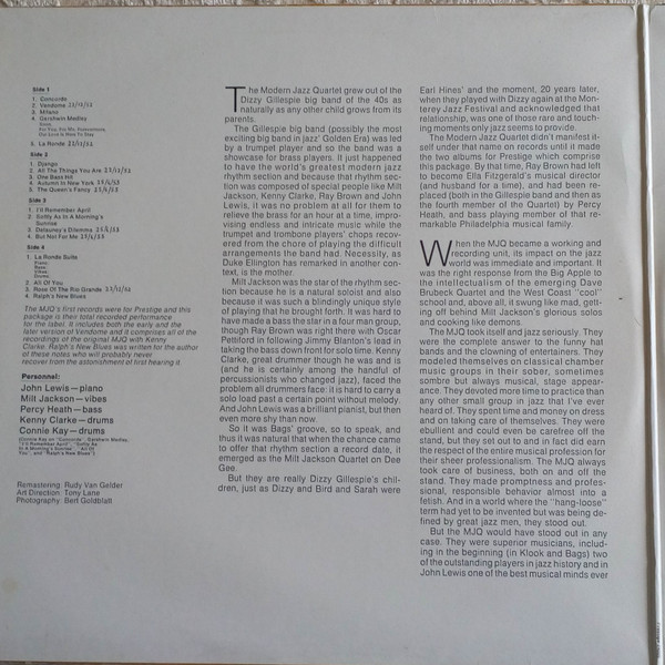 The Modern Jazz Quartet - Modern Jazz Quartet | Prestige (PR 24005) - 3 The Modern Jazz Quartet - Modern Jazz Quartet | Prestige (PR 24005) - 3