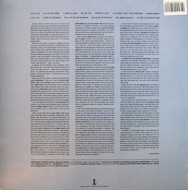 Grace Jones - Island Life | Island Records (GJ 1) - 7