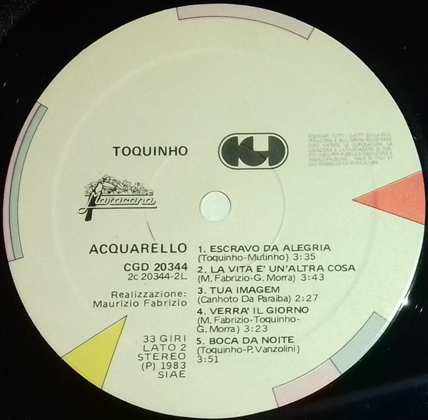 Toquinho - Acquarello | CGD (CGD 20344) - 2
