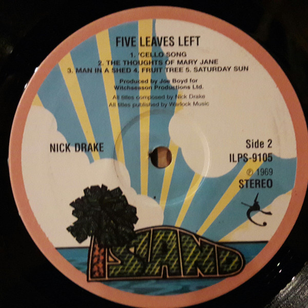 Nick Drake - Five Leaves Left | Island Records (ILPS 9105) - 4