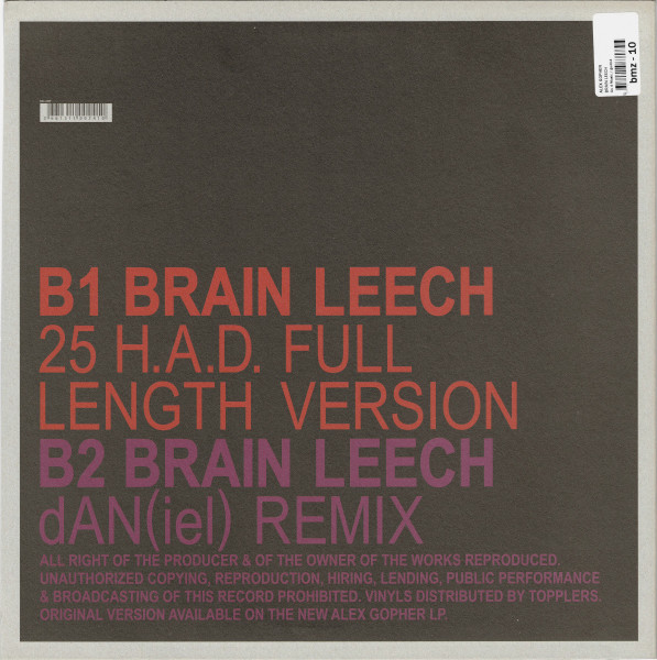 Alex Gopher - Brain Leech | GO 4 Music (GO4. 04EP) - 2