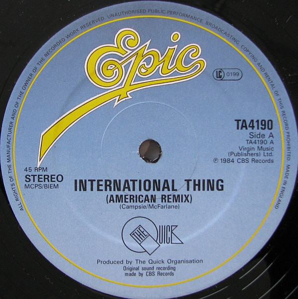 The Quick - It's An International Thing | Epic (TA4190) - 3