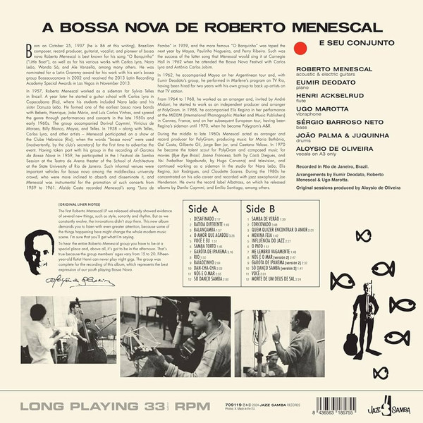 Roberto Menescal E Seu Conjunto - A Bossa Nova De Roberto Menescal E Seu Conjunto | Jazz Samba Records (709119) - 2