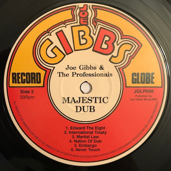 Joe Gibbs & The Professionals - Majestic Dub | Joe Gibbs Record Globe (JGLP006) - 4 Joe Gibbs & The Professionals - Majestic Dub | Joe Gibbs Record Globe (JGLP006) - 4