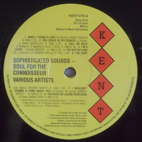 Various - Sophisticated Sounds - Soul For The Connoisseur | Kent Records (KENT 079) - 3 Various - Sophisticated Sounds - Soul For The Connoisseur | Kent Records (KENT 079) - 3