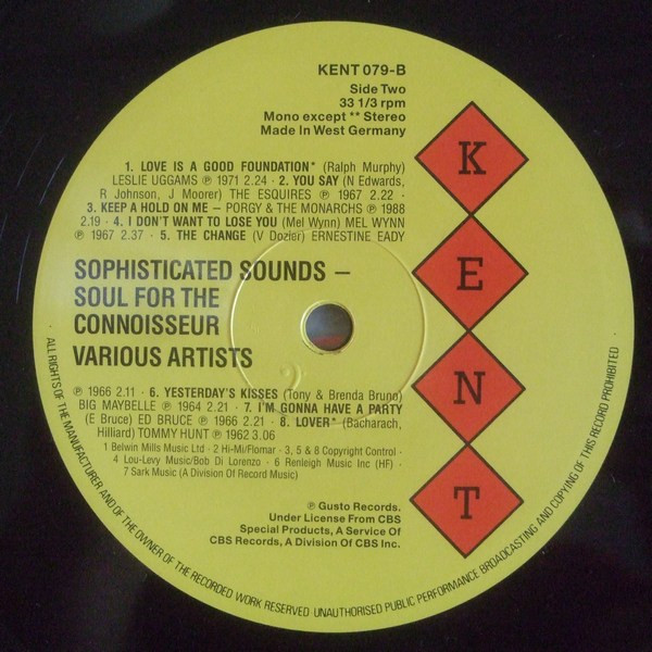 Various - Sophisticated Sounds - Soul For The Connoisseur | Kent Records (KENT 079) - 4 Various - Sophisticated Sounds - Soul For The Connoisseur | Kent Records (KENT 079) - 4