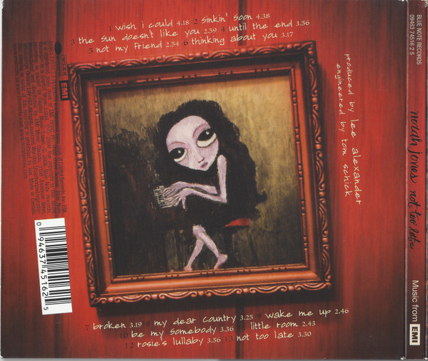 Norah Jones - Not Too Late [CD] | Blue Note (09463 74516 2 5) - 2