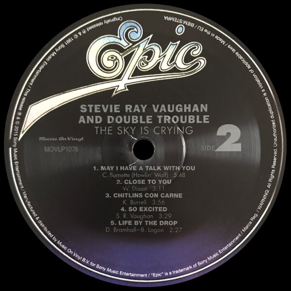 Stevie Ray Vaughan & Double Trouble - The Sky Is Crying | Music On Vinyl (MOVLP1076) - 3