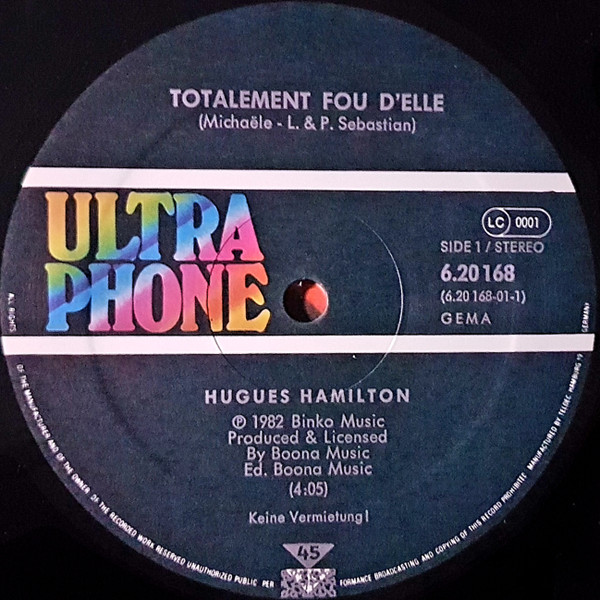 Hugues Hamilton - Totalement Fou D'Elle | Ultraphone (6.20 168)