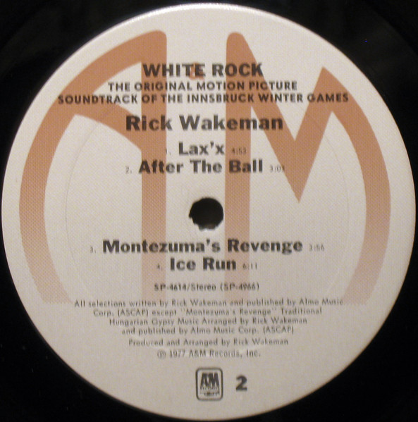 Rick Wakeman - White Rock | A&M Records (SP-4614) - 4