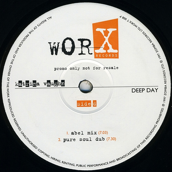 Katrina Vaughn - Deep Day | Worx Records (WORX T 008 P) - 4 Katrina Vaughn - Deep Day | Worx Records (WORX T 008 P) - 4