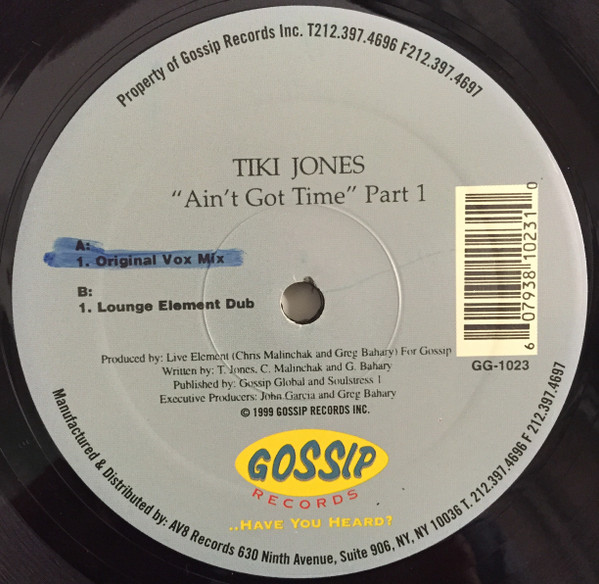 Tiki Jones - Ain't Got Time | Gossip Records (GG1023) - main