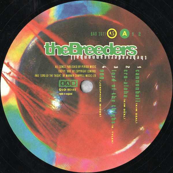 The Breeders - Cannonball | 4AD (BAD 3011) - 3