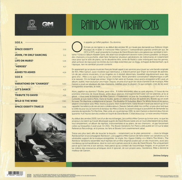 Mike Garson - The Rainbow Variations (Mike Garson Plays David Bowie) | Reference Recordings (3-760397-14376) - 3