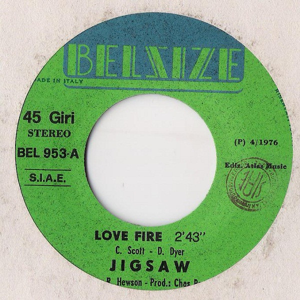 Jigsaw - Love Fire | Belzise (BEL 953) - 3